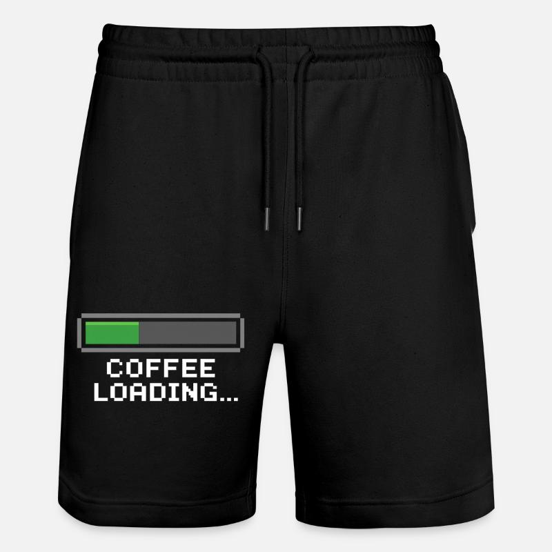 Barre de chargement de café Pixel - Short de jogging bio TRAINER Stanley/Stella unisexe - noir