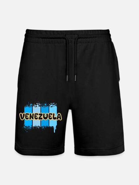 Venezuela - Stanley/Stella Trainer Unisex Organic Jogging Shorts - black