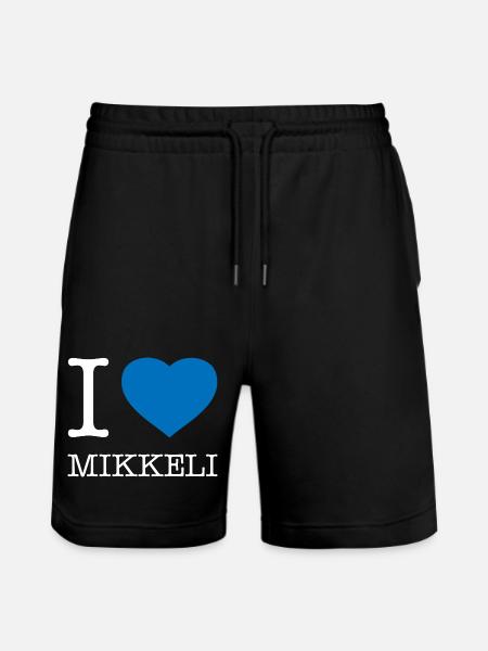 I love Mikkeli - Stanley/Stella Trainer Unisex Organic Jogging Shorts - black