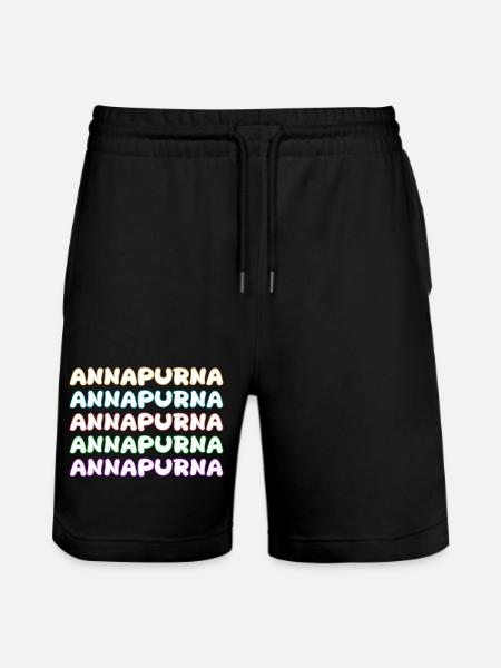 Climbing Annapurna - Stanley/Stella Trainer Unisex Organic Jogging Shorts - black