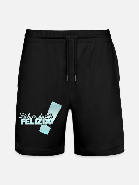 First name Felizia - Stanley/Stella Trainer Unisex Organic Jogging Shorts - black