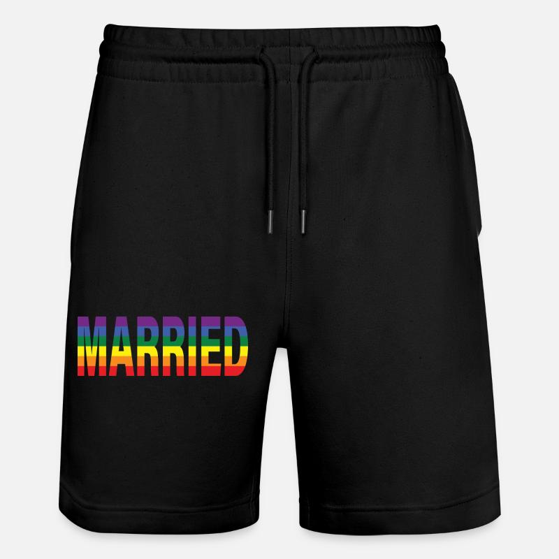 Mariés dans l’arc-en-ciel - Short de jogging bio TRAINER Stanley/Stella unisexe - noir