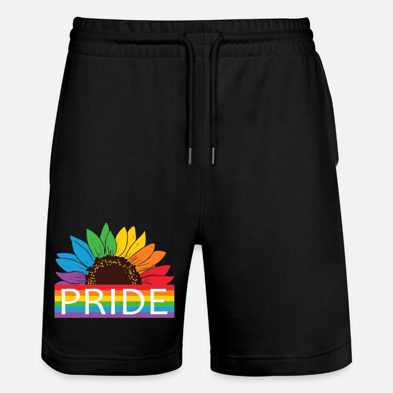 Fierté Tournesol Arc-en-ciel - Short de jogging bio TRAINER Stanley/Stella unisexe - noir