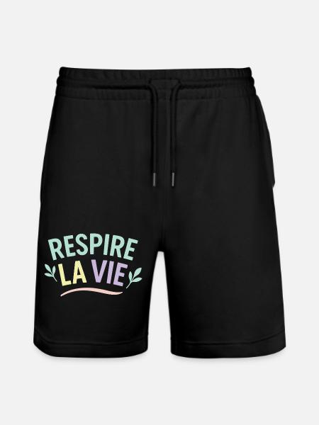 Respire la Vie - Stanley/Stella Trainer Unisex Organic Jogging Shorts - black
