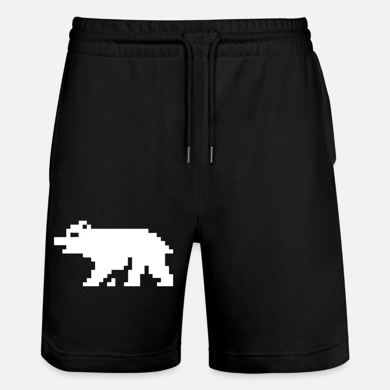 Ours en pixels 8 bits - Short de jogging bio TRAINER Stanley/Stella unisexe - noir