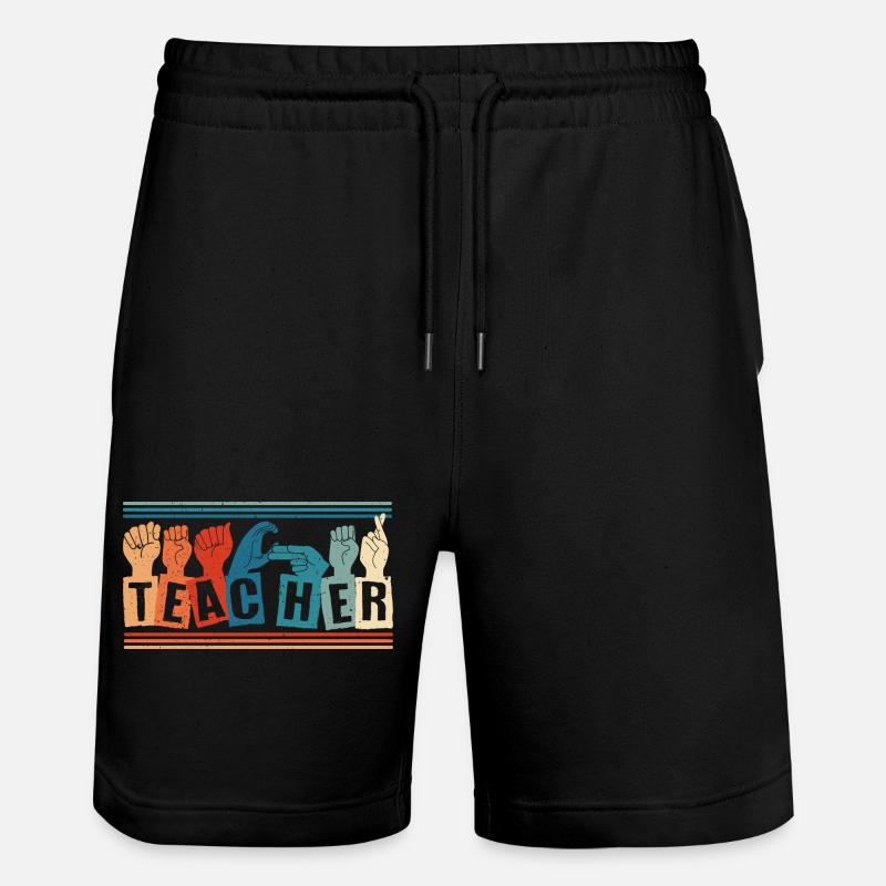 Interprète en langue des signes ASL - Short de jogging bio TRAINER Stanley/Stella unisexe - noir