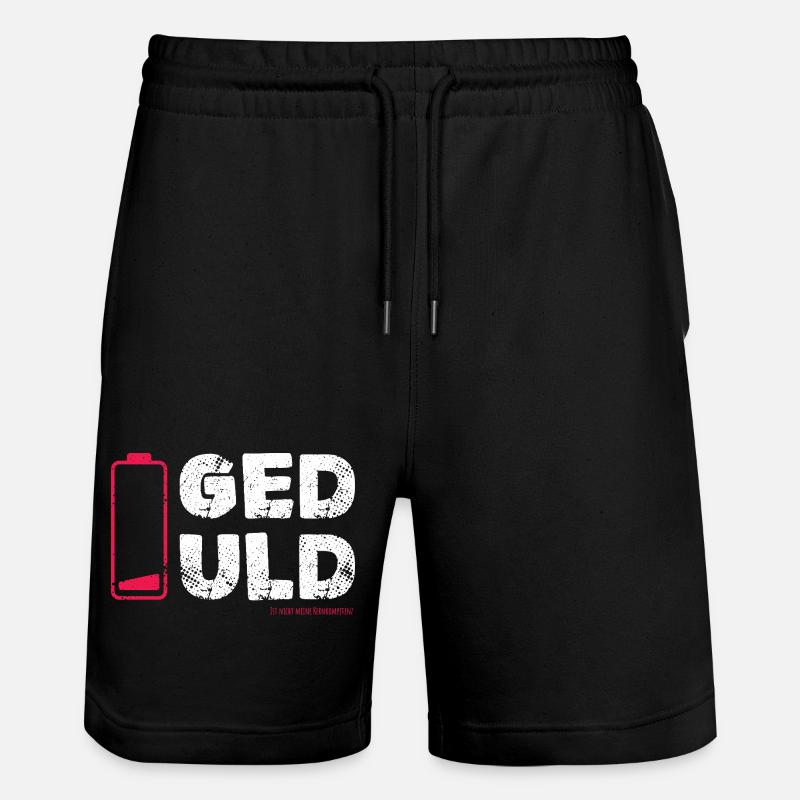 Geduld – nicht meine Kernkompetenz Statement - Stanley/Stella Unisex Bio Joggingshorts Trainer - Schwarz
