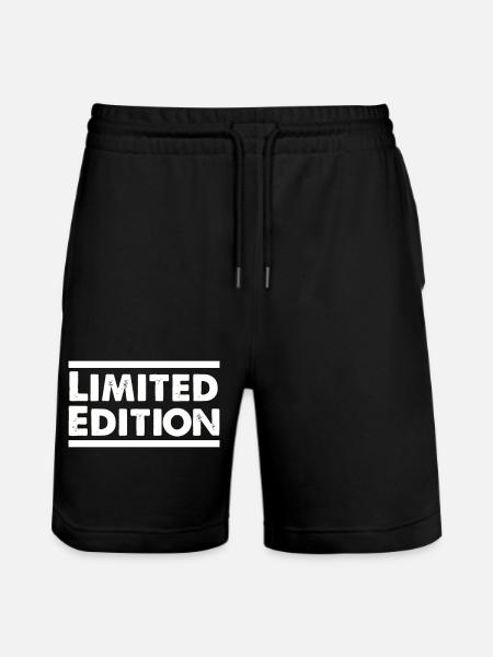 Limited Edition Lettering Stamp - Stanley/Stella Trainer Unisex Organic Jogging Shorts - black