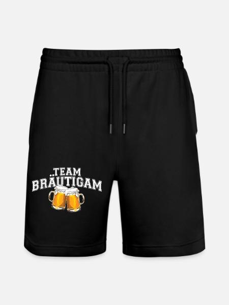 Bachelor Party - Team Groom - Stanley/Stella Trainer Unisex Organic Jogging Shorts - black