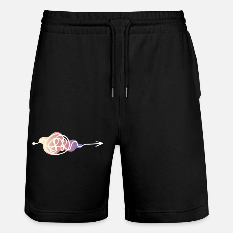 Lignes pastel Flèche Design - Short de jogging bio TRAINER Stanley/Stella unisexe - noir