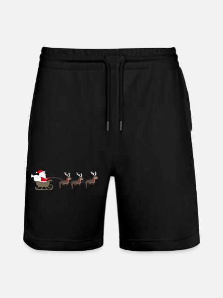 Sea Otter Cartoon Christmas Gift - Stanley/Stella Trainer Unisex Organic Jogging Shorts - black