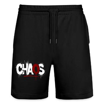 Symbolisme des éclaboussures de chaos - Short de jogging bio TRAINER Stanley/Stella unisexe - noir - Devant - Nik (191cm) & Marisol (170cm)