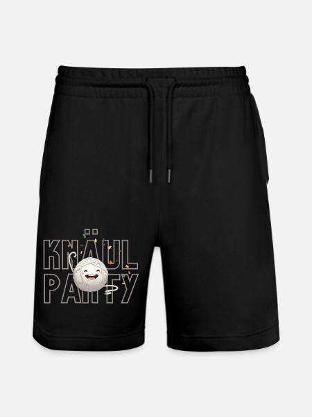 Garnkugel Party - Stanley/Stella Unisex Bio Joggingshorts Trainer - Schwarz