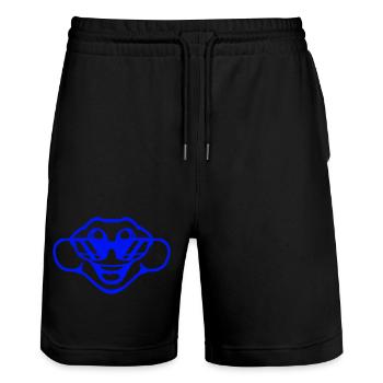 grenouille crapaud cool lunettes de soleil rire heureux mignon - Short de jogging bio TRAINER Stanley/Stella unisexe - noir - Devant - Nik (191cm) & Marisol (170cm)