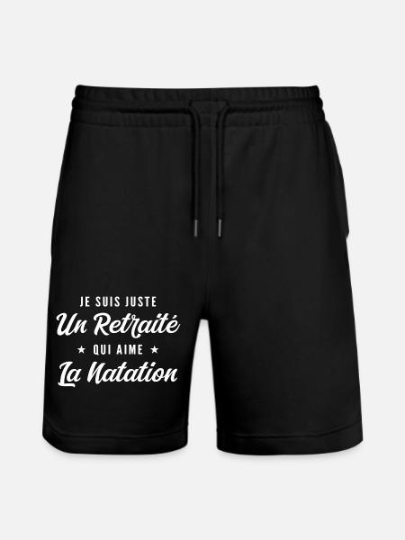 Retired Swimming Enthusiast - Stanley/Stella Trainer Unisex Organic Jogging Shorts - black