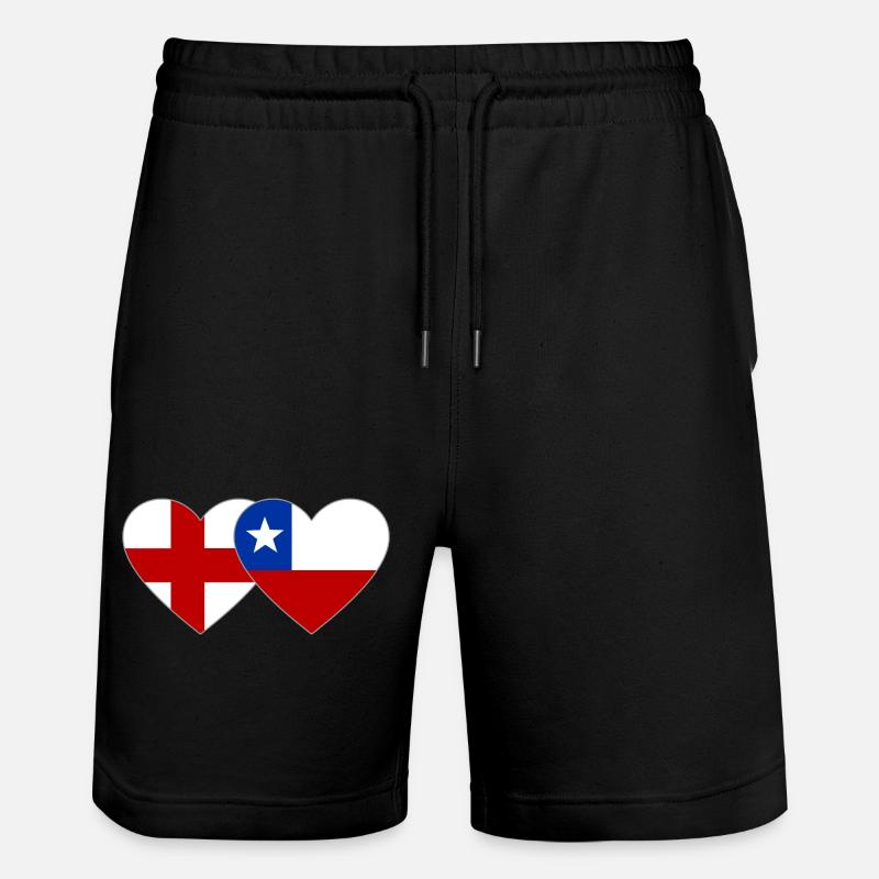 Suède Chili Drapeau Coeur - Short de jogging bio TRAINER Stanley/Stella unisexe - noir