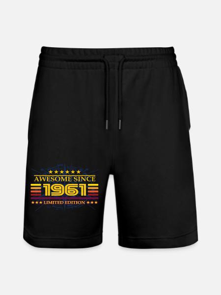 Awesome since 1961 Limited Edition - Stanley/Stella Unisex Bio Joggingshorts Trainer - Schwarz