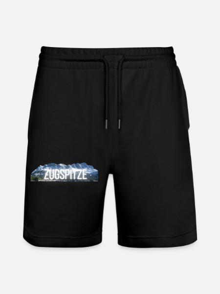 Zugspitze - Design with lettering & mountain shilouette - Stanley/Stella Trainer Unisex Organic Jogging Shorts - black