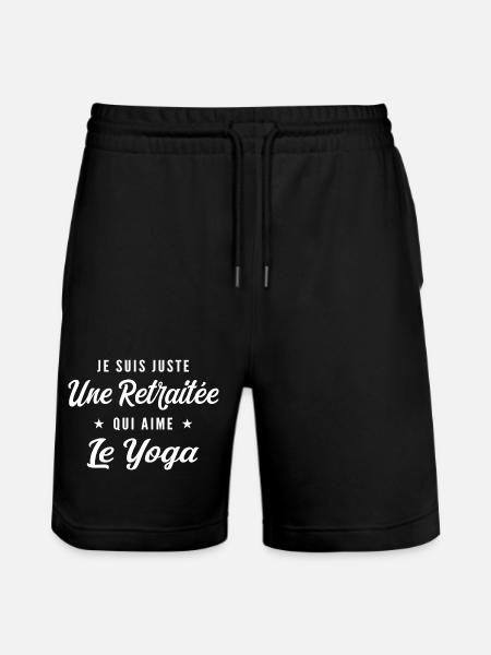 Retiree who loves yoga - Stanley/Stella Trainer Unisex Organic Jogging Shorts - black