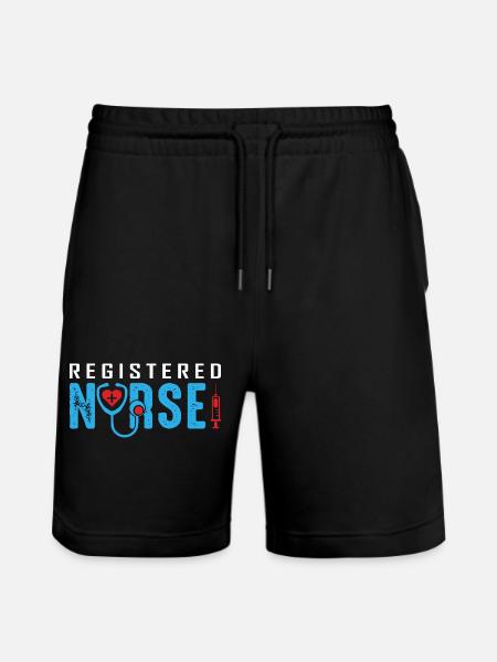 Funny Nurse Gifts Nursing Outfits - Stanley/Stella Trainer Unisex Organic Jogging Shorts - black
