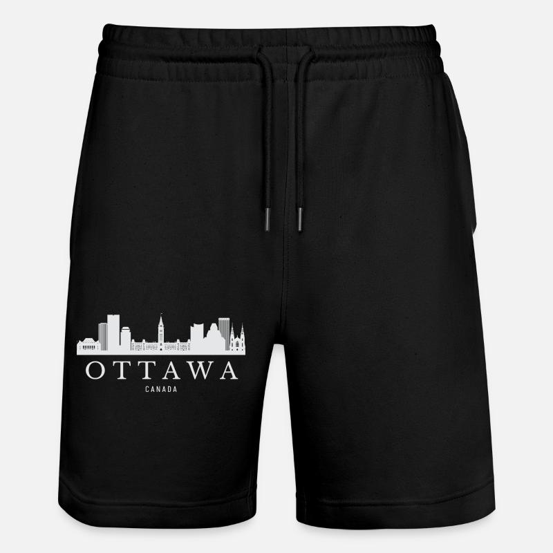 Ottawa Skyline, Ottawa Canada - Short de jogging bio TRAINER Stanley/Stella unisexe - noir