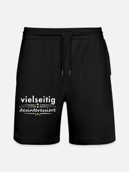 Multifaceted, disinterested, saying, sarcasm, irony - Stanley/Stella Trainer Unisex Organic Jogging Shorts - black