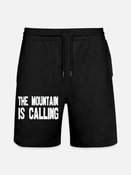 The Mountain is calling - Stanley/Stella Trainer Unisex Organic Jogging Shorts - black