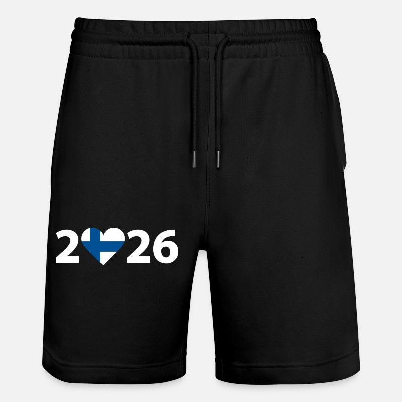 J’aime Finlande 2026, Finlande 2026 - Short de jogging bio TRAINER Stanley/Stella unisexe - noir