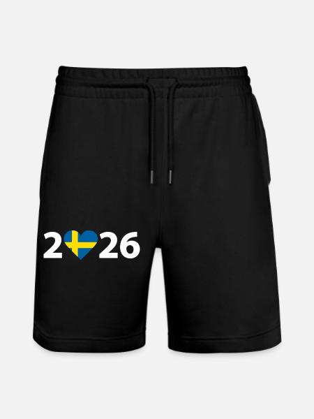 J’aime Suède 2026, Suède 2026 - Short de jogging bio TRAINER Stanley/Stella unisexe - noir