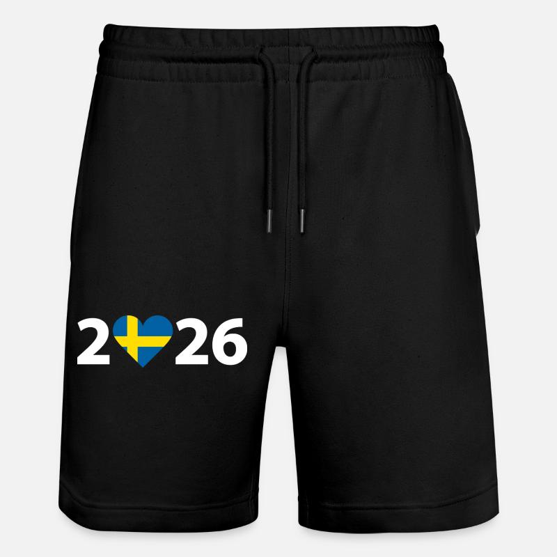 J’aime Suède 2026, Suède 2026 - Short de jogging bio TRAINER Stanley/Stella unisexe - noir