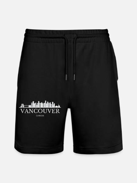 Vancouver Skyline, Vancouver Canada - Stanley/Stella Trainer Unisex Organic Jogging Shorts - black