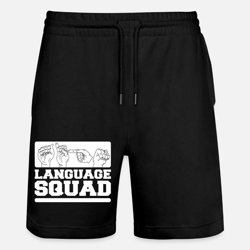 ASL Sign Language Interpreter - Stanley/Stella Trainer Unisex Organic Jogging Shorts - black
