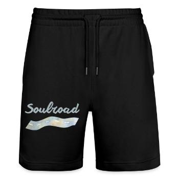 Soulroad - Stanley/Stella Trainer Unisex Organic Jogging Shorts - black - Front - Nik (191cm) & Marisol (170cm)