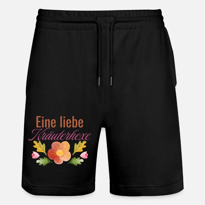 Conception d’herbes enchanteresse - Short de jogging bio TRAINER Stanley/Stella unisexe - noir