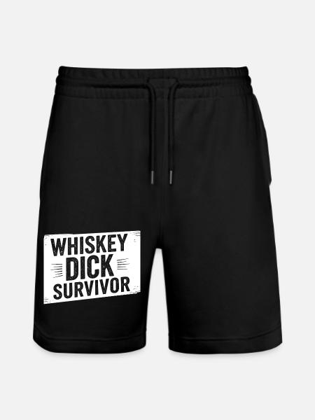 Whiskey Dick Survivor Dirty Humor Naughty Drec - Stanley/Stella Trainer Unisex Organic Jogging Shorts - black