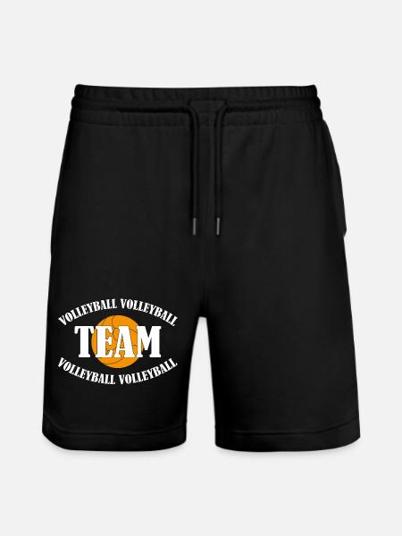 Volleyball Team - Stanley/Stella Trainer Unisex Organic Jogging Shorts - black