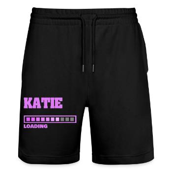 Katie als Baby - Stanley/Stella Unisex Bio Joggingshorts Trainer  - Schwarz - Vorne - Nik (191cm) & Marisol (170cm)