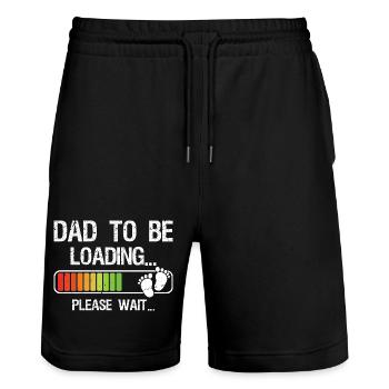 Expecting Dad Shirt Gift for Dad-To-Be Loading - Stanley/Stella Unisex Bio Joggingshorts Trainer  - Schwarz - Vorne - Nik (191cm) & Marisol (170cm)