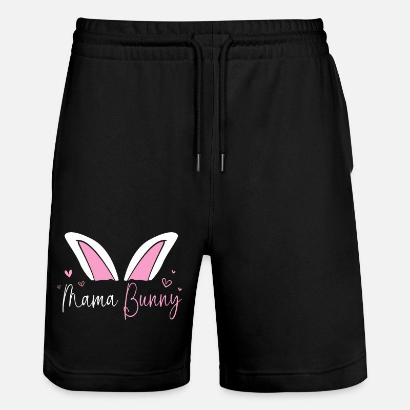 Werdende Mutter Ostern Gender Reveal - Stanley/Stella Unisex Bio Joggingshorts Trainer - Schwarz