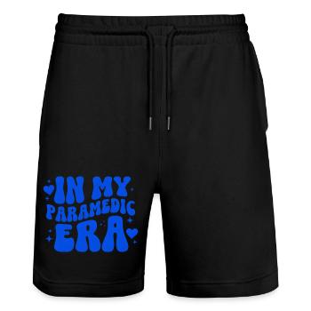 Paramedic Era Rettungsdienst Notfallsanitäter - Stanley/Stella Unisex Bio Joggingshorts Trainer  - Schwarz - Vorne - Nik (191cm) & Marisol (170cm)