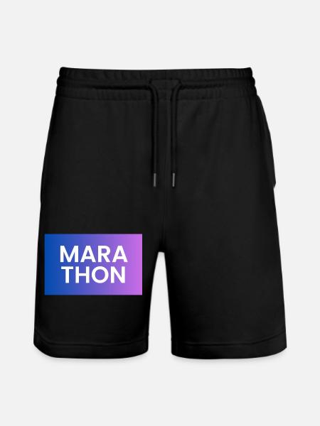 Marathon Gradient Shirt Design - Stanley/Stella Trainer Unisex Organic Jogging Shorts - black