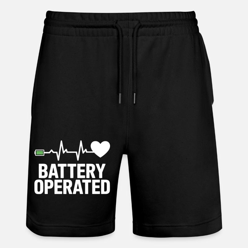 Signal cardiaque alimenté par batterie - Short de jogging bio TRAINER Stanley/Stella unisexe - noir