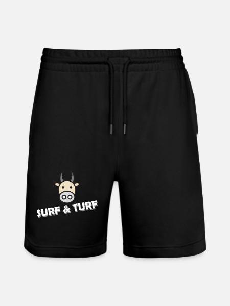 SURF AND TURF - Stanley/Stella Unisex Bio Joggingshorts Trainer - Schwarz
