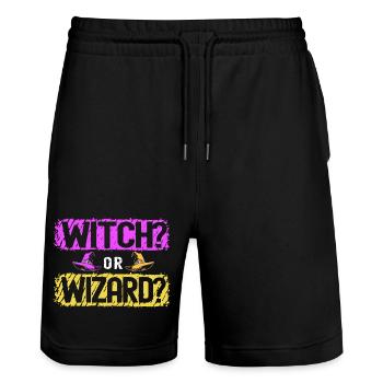 Halloween Gender Reveal - Stanley/Stella Trainer Unisex Organic Jogging Shorts - black - Front - Nik (191cm) & Marisol (170cm)