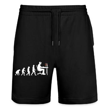 Gamer Game Video Game Blueberry Vintage Gaming - Stanley/Stella Trainer Unisex Organic Jogging Shorts - black - Front - Nik (191cm) & Marisol (170cm)