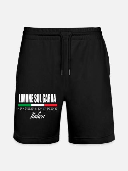 Limone sul Garda - Stanley/Stella Trainer Unisex Organic Jogging Shorts - black