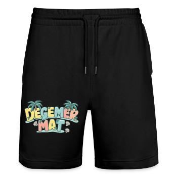 Breton Pride Culture Degemer Mat Culture Region - Stanley/Stella Trainer Unisex Organic Jogging Shorts - black - Front - Nik (191cm) & Marisol (170cm)