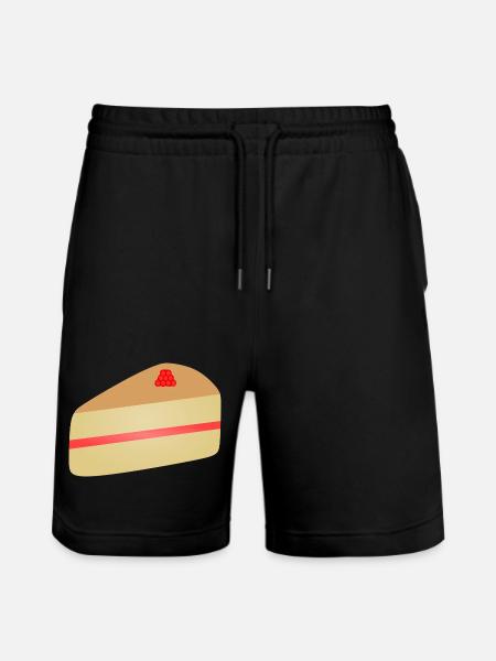 Pastel Cake Slice Raspberry - Stanley/Stella Trainer Unisex Organic Jogging Shorts - black