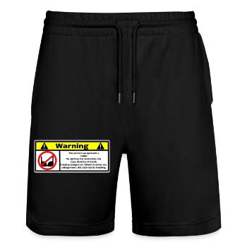 Turbo  - Short de jogging bio TRAINER Stanley/Stella unisexe - noir - Devant - Nik (191cm) & Marisol (170cm)