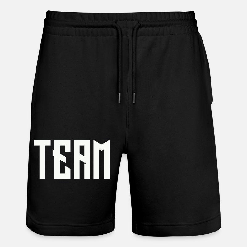 TEAM Blockschrift  - Stanley/Stella Unisex Bio Joggingshorts Trainer  - Schwarz
